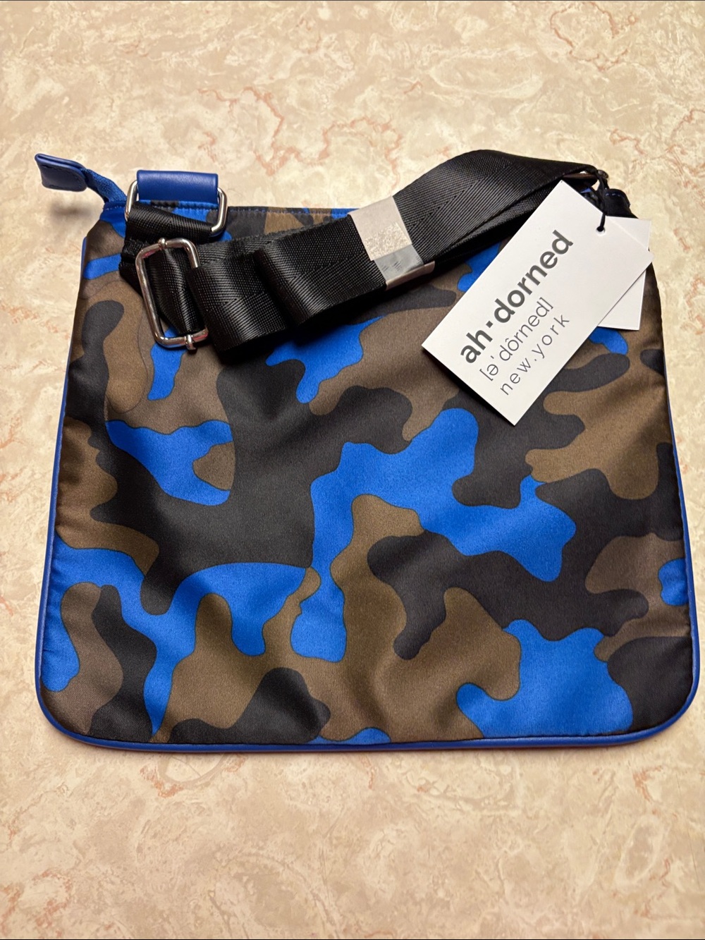 ah-dorned New York Blue Camo Crossbody Bag